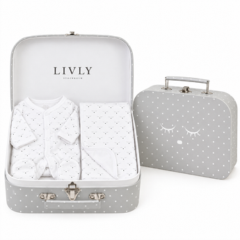 LIVLY Mini Sleeping Wink Footie & Blanket Baby Gift Set