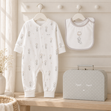 LIVLY Flying Elephants Footie & Bib Baby Gift Set