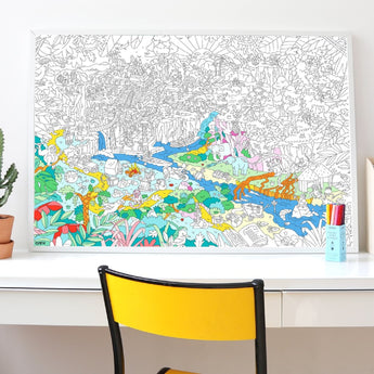 Omy Eco-Friendly Giant Kids' Coloring Poster -100 x 70