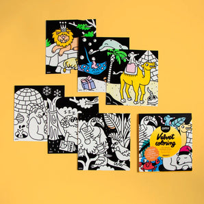 Omy Velvet Coloring Animals