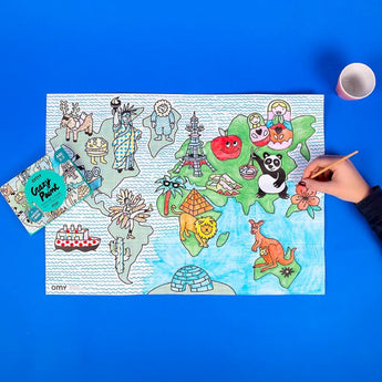 Omy Crazy Paint Kawaii & Atlas Ready To Paint Posters For Kids | Activity Books