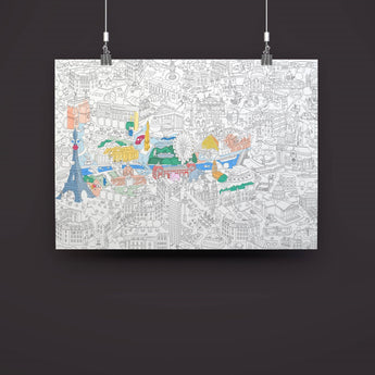 Omy Eco-Friendly Giant Kids' Coloring Poster -100 x 70