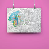 Omy Eco-Friendly Giant Kids' Coloring Poster -100 x 70