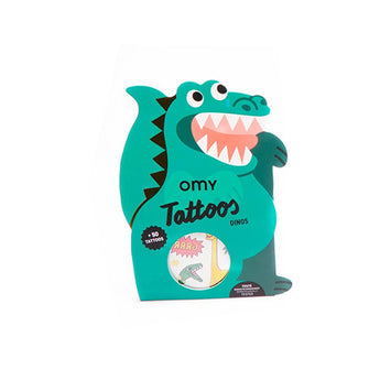 Omy Kids' Temporary Tattoos | Fun Dinosaur & Glow In The Dark Designs