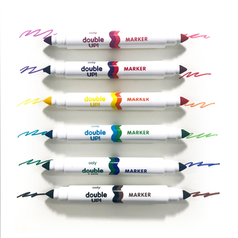Ooly Double Up Double Ended Markers Set Of 6 | 12 Colours For Kids