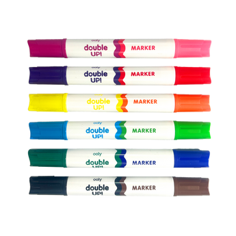 Ooly Double Up Double Ended Markers Set Of 6 | 12 Colours For Kids
