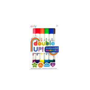 Ooly Double Up Double Ended Markers Set Of 6 | 12 Colours For Kids