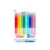 Ooly Dual Tone Double Ended Brush Marker Set Of 12/24 Colors | Arts&Crafts