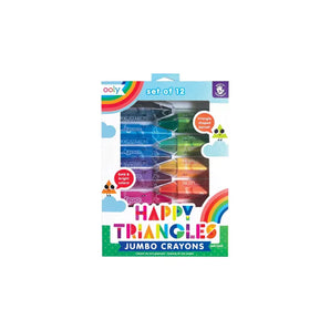 Ooly Happy Triangles Jumbo Crayons Set Of 12 | Arts&Crafts