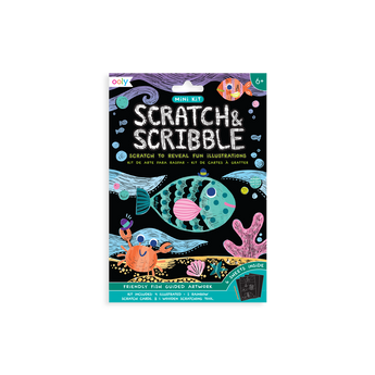 Ooly Mini Scratch & Scribble Art Kit, 7 Piece Activity Set