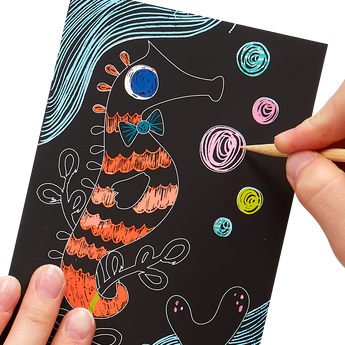 Ooly Mini Scratch & Scribble Art Kit, 7 Piece Activity Set