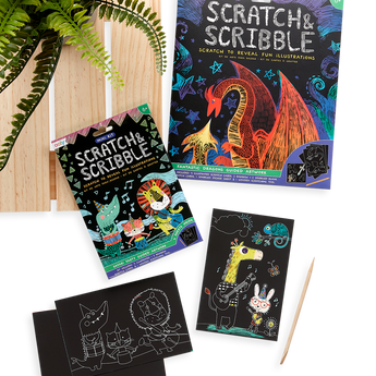 Ooly Mini Scratch & Scribble Art Kit, 7 Piece Activity Set