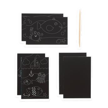 Ooly Mini Scratch & Scribble Art Kit, 7 Piece Activity Set