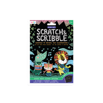 Ooly Mini Scratch & Scribble Art Kit, 7 Piece Activity Set