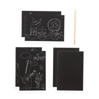 Ooly Mini Scratch & Scribble Art Kit, 7 Piece Activity Set
