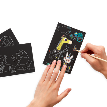 Ooly Mini Scratch & Scribble Art Kit, 7 Piece Activity Set