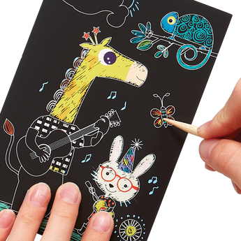 Ooly Mini Scratch & Scribble Art Kit, 7 Piece Activity Set