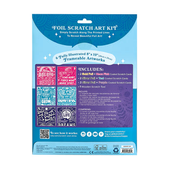 Ooly Scratch And Shine Foil Art Kit - Creative Activity Set
