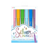 Ooly Silver Linings Outline Markers Set Of 6 | Arts&Crafts