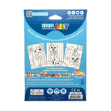 Back of Ooly Undercover Art Rainforest Fun 12-piece coloring set box, showing dog illustrations and product details.