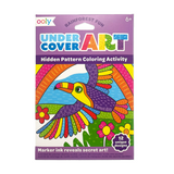 Ooly Undercover Art Rainforest Fun coloring set, featuring a vibrant toucan and 12 unique hidden pattern designs.