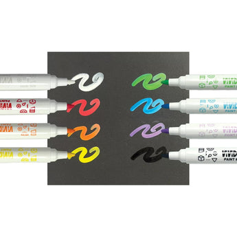 Ooly Vivid Pop Opaque Paint Markers Metallic Set Of 8 | Water Based Art Markers