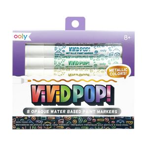Vivid Pop!: Opaque Water-Based Paint Markers - Metallic (Set of 8)