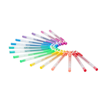 Ooly Yummy Yummy scented markers set of 12, fanned out in a rainbow of colors.