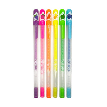 Ooly Yummy Yummy Scented Neon Gel Pens Set Of 6 | Fruity Scented Fun