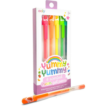 Ooly Yummy Yummy Scented Neon Gel Pens Set Of 6 | Fruity Scented Fun