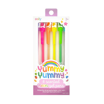 Ooly Yummy Yummy Scented Neon Gel Pens Set Of 6 | Fruity Scented Fun