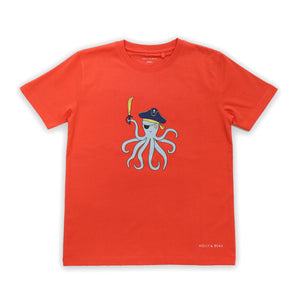 Eco-Friendly Kids Octopus T-Shirt — Handmade Gift