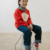 Oxox Club Potato Face Kid's Sweatshirt Red | Sweatshirt Boy