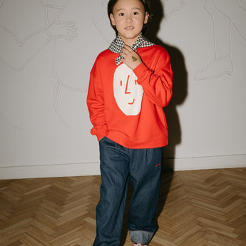 Oxox Club Potato Face Kid's Sweatshirt Red | Sweatshirt Boy