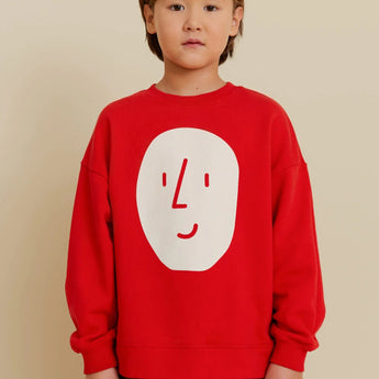 Oxox Club Potato Face Kid's Sweatshirt Red | Sweatshirt Boy