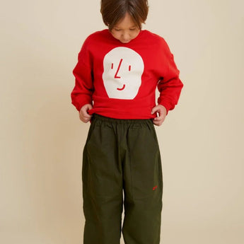 Oxox Club Potato Face Kid's Sweatshirt Red | Sweatshirt Boy