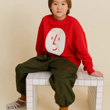 Oxox Club Potato Face Kid's Sweatshirt Red | Sweatshirt Boy