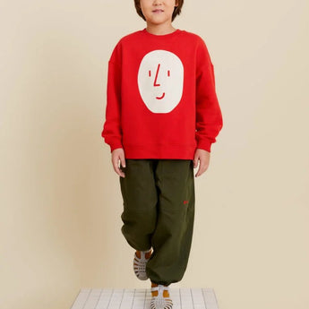Oxox Club Potato Face Kid's Sweatshirt Red | Sweatshirt Boy