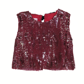 PHI Clothing Bordeaux sequins blouse