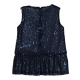 PHI Clothing Navy sequins dress with two bows