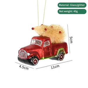 Personalized Christmas Red Car  Holiday Ornament