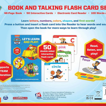 Paw Patrol Lets Learn And Play Book & Flash Card Sound Set
