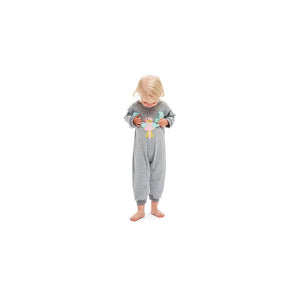 Baby Girl  Picaflor Grey One Piece Romper