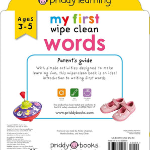 Priddy Learning: My First Wipe Clean Words: A Fun Early Learning Book