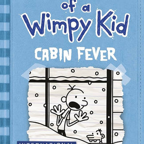 Blue Puffin Diary of a Wimpy Kid 6 Cabin Fever book cover with Greg Heffley looking out a snowy window.