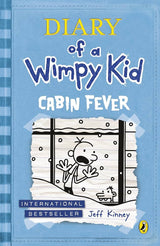 Blue Puffin Diary of a Wimpy Kid 6 Cabin Fever book cover with Greg Heffley looking out a snowy window.