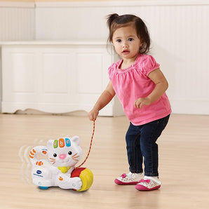 VTech Pull & Play Kitten, Interactive Baby Toy with Lights & Music,Push & Pull Gift for Infants 6, 9, 12 months +, English version