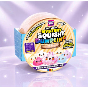 RMS Squishy Bun  Pink Holographic Mystery Squishy Dumpling