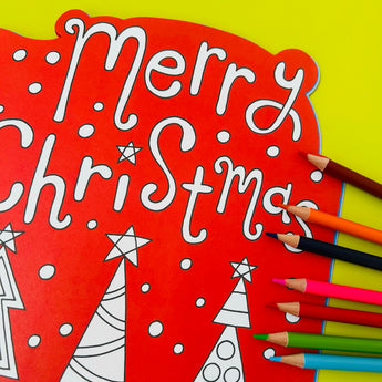 Rachel Ellen Christmas die-cut colouring book XSTICOLBK01  Lifestyle1