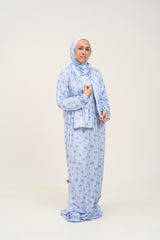 Rouqei Adult Prayer Outfit Blue Bow | Islamic Women Wear